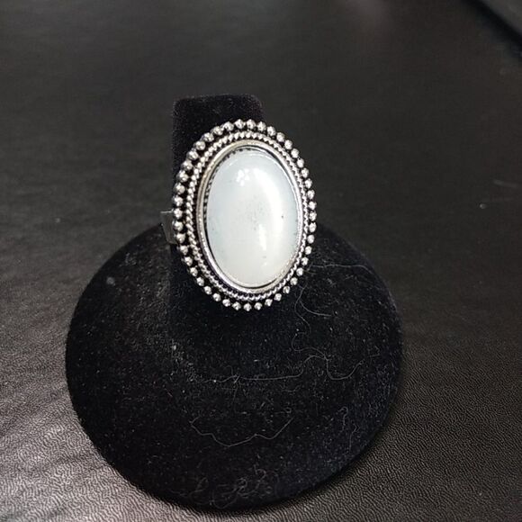 **Last Chance!! Final Sale** Silver tone white stone ring - Picture 2 of 7